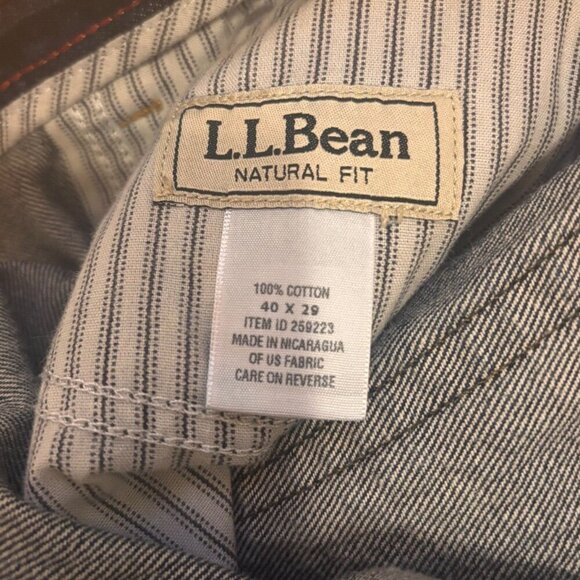 LL Bean Jeans Mens 40x29 Blue Denim Natural Fit - Picture 2 of 4